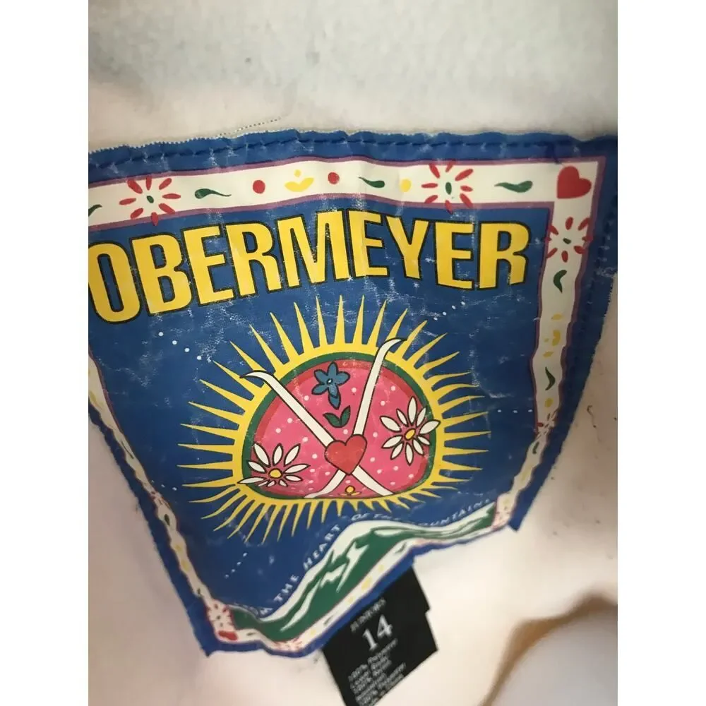 Obermeyer‎ Ski Vest Zip Buttons Yellow Patches Womens Size 14